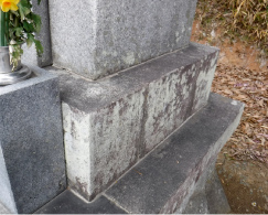 墓石についたカビやコケを除去します。